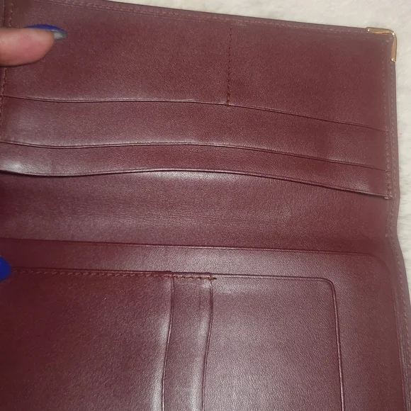 Cartier Vintage Unisex Bifold Long Wallet